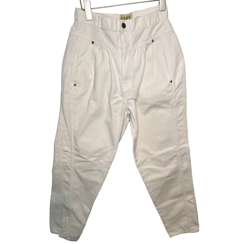 Vintage High Waist Tapered Leg Pleat Front Jeans - Junior's Size 11